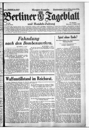 Berliner Tageblatt und Handels-Zeitung vom 03.08.1932