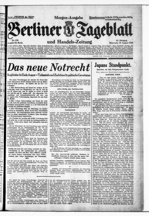 Berliner Tageblatt und Handels-Zeitung vom 10.08.1932
