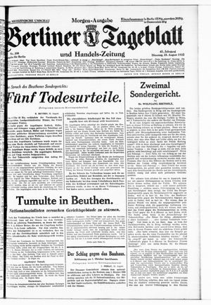 Berliner Tageblatt und Handels-Zeitung vom 23.08.1932