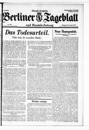 Berliner Tageblatt und Handels-Zeitung vom 23.08.1932