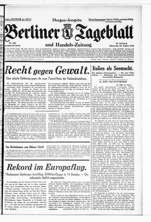 Berliner Tageblatt und Handels-Zeitung on Aug 24, 1932