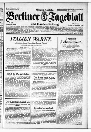 Berliner Tageblatt und Handels-Zeitung on Sep 16, 1932