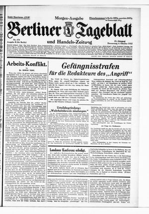 Berliner Tageblatt und Handels-Zeitung vom 06.10.1932