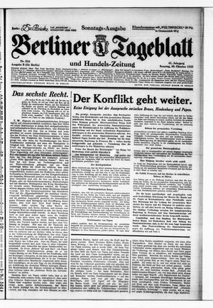 Berliner Tageblatt und Handels-Zeitung vom 30.10.1932