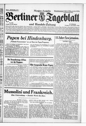 Berliner Tageblatt und Handels-Zeitung vom 11.11.1932