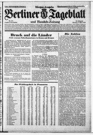 Berliner Tageblatt und Handels-Zeitung on Mar 7, 1933