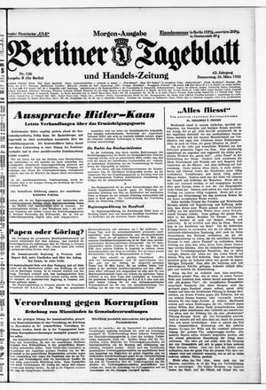 Berliner Tageblatt und Handels-Zeitung vom 23.03.1933