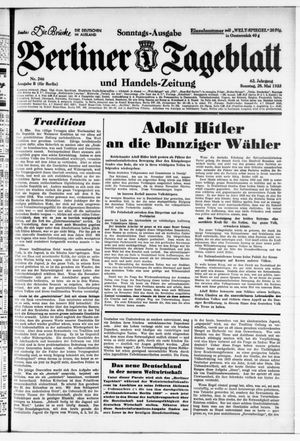 Berliner Tageblatt und Handels-Zeitung vom 28.05.1933