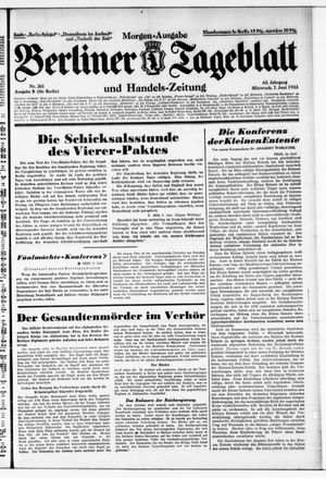 Berliner Tageblatt und Handels-Zeitung vom 07.06.1933