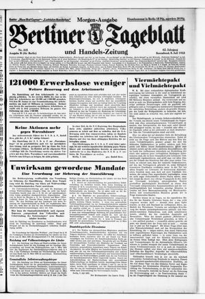 Berliner Tageblatt und Handels-Zeitung vom 08.07.1933