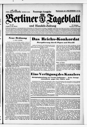 Berliner Tageblatt und Handels-Zeitung vom 09.07.1933