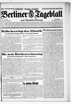 Berliner Tageblatt und Handels-Zeitung vom 13.07.1933