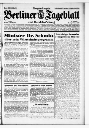 Berliner Tageblatt und Handels-Zeitung vom 14.07.1933
