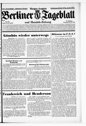 Berliner Tageblatt und Handels-Zeitung vom 25.07.1933