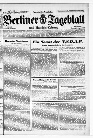 Berliner Tageblatt und Handels-Zeitung vom 06.08.1933