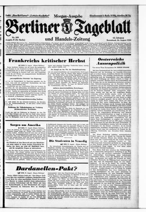 Berliner Tageblatt und Handels-Zeitung vom 26.08.1933