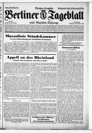 Berliner Tageblatt und Handels-Zeitung vom 03.11.1933