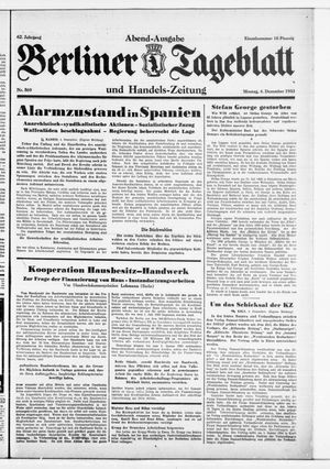 Berliner Tageblatt und Handels-Zeitung vom 04.12.1933