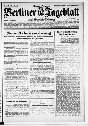 Berliner Tageblatt und Handels-Zeitung vom 13.01.1934