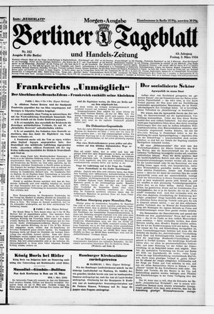 Berliner Tageblatt und Handels-Zeitung vom 02.03.1934