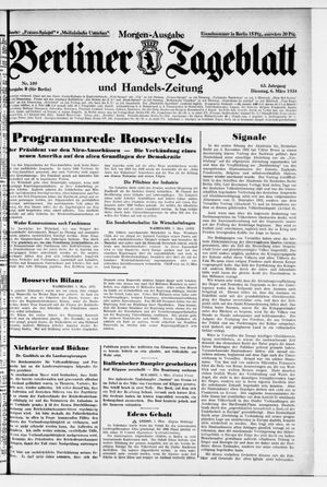 Berliner Tageblatt und Handels-Zeitung vom 06.03.1934