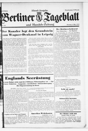 Berliner Tageblatt und Handels-Zeitung vom 06.03.1934