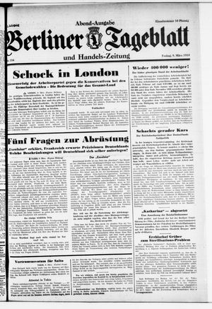 Berliner Tageblatt und Handels-Zeitung vom 09.03.1934