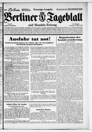 Berliner Tageblatt und Handels-Zeitung vom 11.03.1934