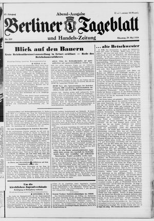 Berliner Tageblatt und Handels-Zeitung vom 29.05.1934