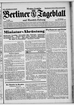 Berliner Tageblatt und Handels-Zeitung vom 30.05.1934