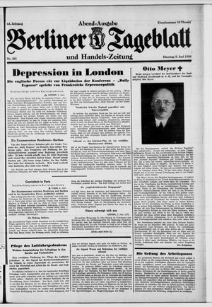 Berliner Tageblatt und Handels-Zeitung vom 05.06.1934