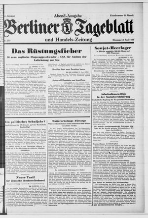 Berliner Tageblatt und Handels-Zeitung vom 12.06.1934