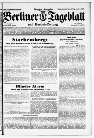 Berliner Tageblatt und Handels-Zeitung vom 28.07.1934