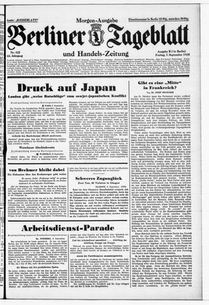 Berliner Tageblatt und Handels-Zeitung vom 07.09.1934