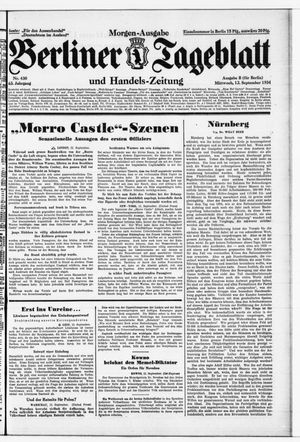Berliner Tageblatt und Handels-Zeitung vom 12.09.1934