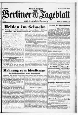 Berliner Tageblatt und Handels-Zeitung vom 24.09.1934