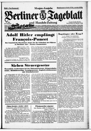 Berliner Tageblatt und Handels-Zeitung vom 25.10.1934