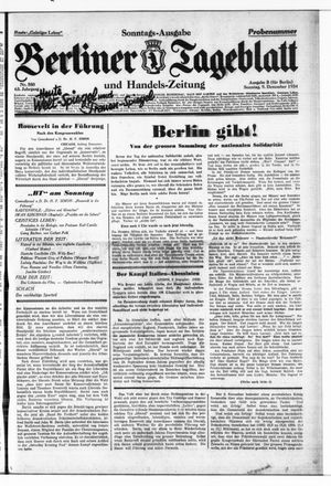 Berliner Tageblatt und Handels-Zeitung vom 09.12.1934