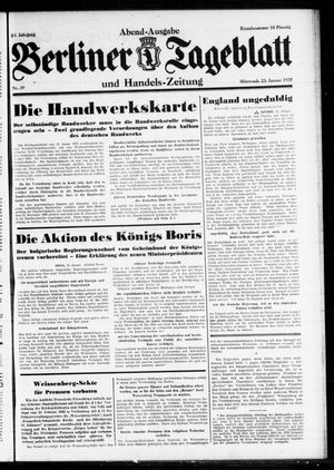Berliner Tageblatt und Handels-Zeitung vom 23.01.1935