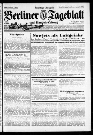 Berliner Tageblatt und Handels-Zeitung on Feb 10, 1935