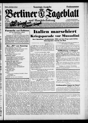 Berliner Tageblatt und Handels-Zeitung vom 17.02.1935