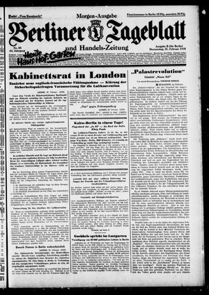 Berliner Tageblatt und Handels-Zeitung vom 21.02.1935