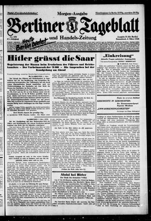Berliner Tageblatt und Handels-Zeitung on Mar 2, 1935