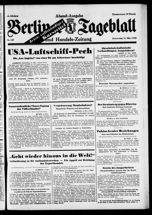 Berliner Tageblatt und Handels-Zeitung vom 14.03.1935