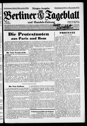 Berliner Tageblatt und Handels-Zeitung vom 22.03.1935