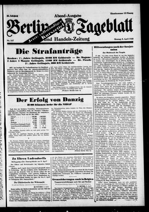 Berliner Tageblatt und Handels-Zeitung vom 08.04.1935