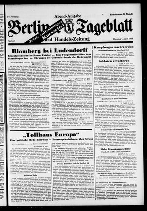 Berliner Tageblatt und Handels-Zeitung vom 09.04.1935