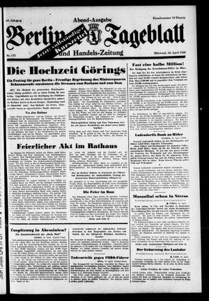 Berliner Tageblatt und Handels-Zeitung vom 10.04.1935