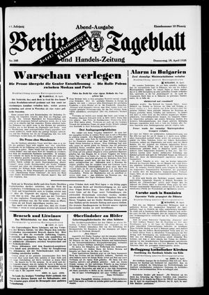 Berliner Tageblatt und Handels-Zeitung vom 18.04.1935