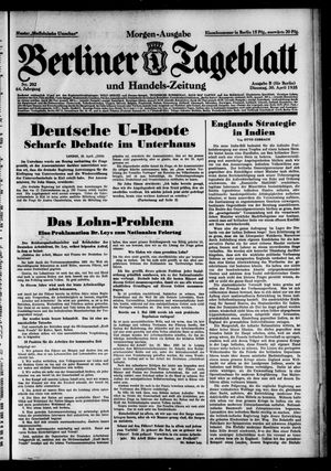 Berliner Tageblatt und Handels-Zeitung vom 30.04.1935